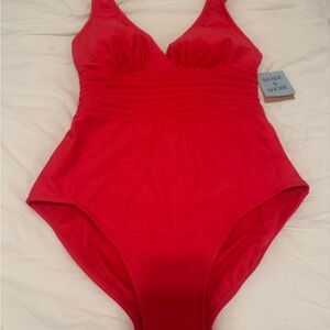 Shade & Shore Vibrant Red Swimwear